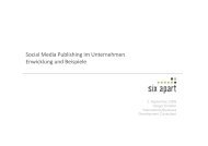 Social Media – Publishing im Unternehmen Enwicklung und Beispiele