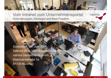 Vom Intranet zum Unternehmensportal