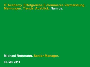 IT Academy. Erfolgreiche E-Commerce Vermarktung.