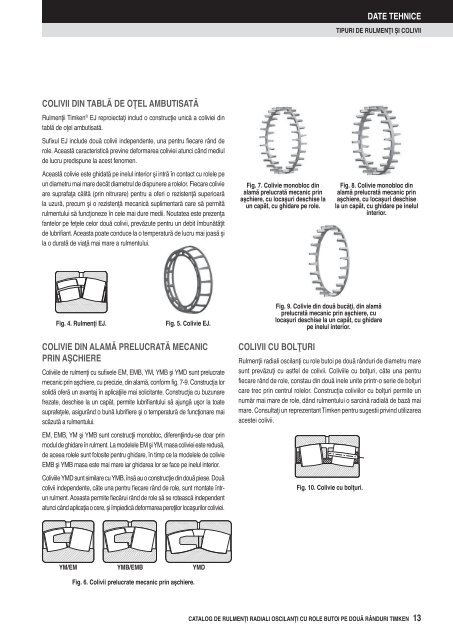 CATALOG DE RULMEN I RADIALI OSCILAN I CU ROLE ... - Timken