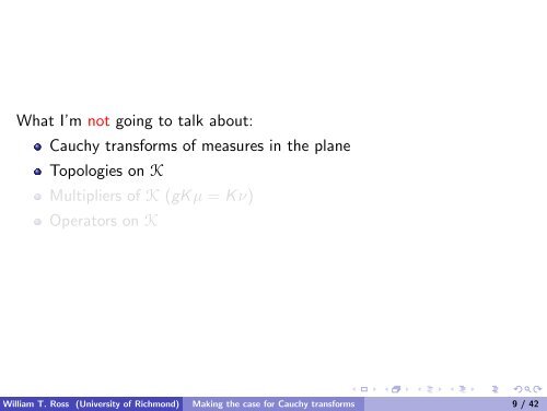 Making the case for Cauchy transforms