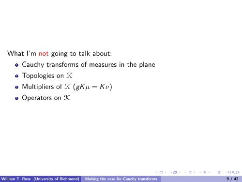 Making the case for Cauchy transforms