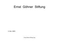 Ernst Göhner Stiftung - Blog