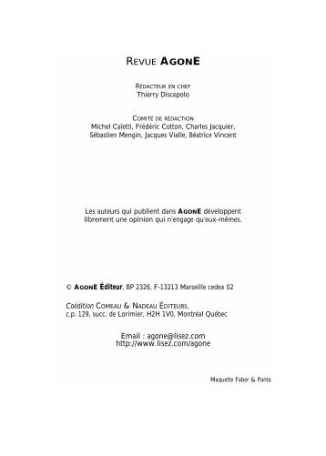 Agone n° 24 - pdf - Atheles