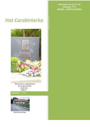 Info blad van de 3de Cie Lichting 1974 SIEGEN ... - SeniorenNet