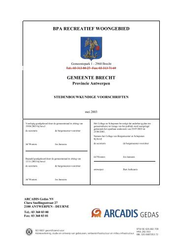 bpa recreatief woongebied gemeente brecht - SeniorenNet