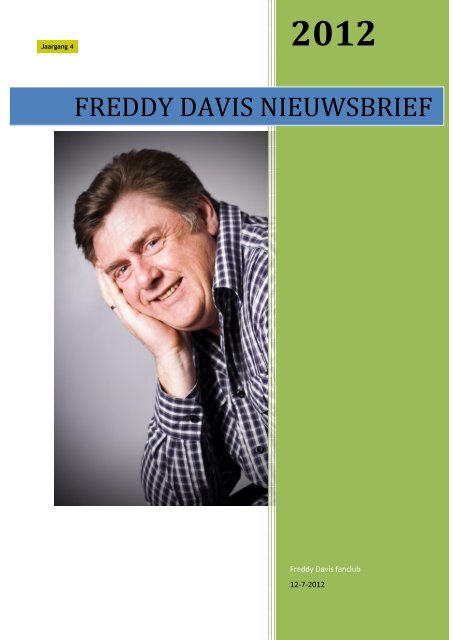 FREDDY DAVIS NIEUWSBRIEF - SeniorenNet