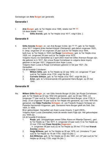 Generatie I Generatie II Generatie III - SeniorenNet