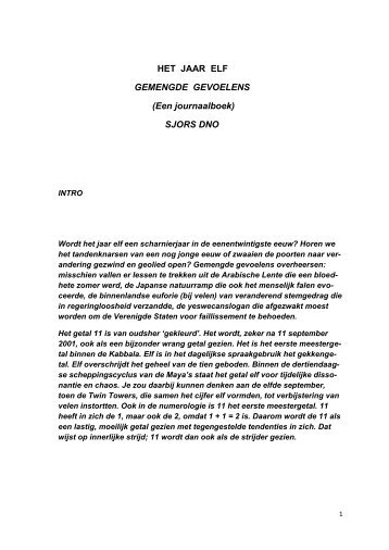 HET JAAR ELF GEMENGDE GEVOELENS (Een ... - Bloggen.be
