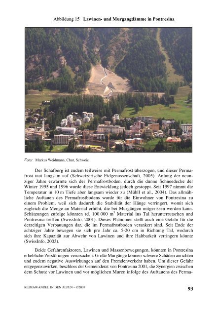 Klimawandel in den Alpen - ETH Weblog Service