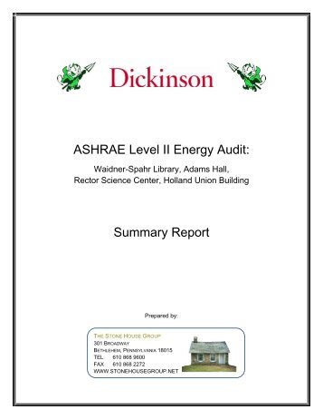 ASHRAE Level II Energy Audit: Summary Report - Dickinson Blogs ...