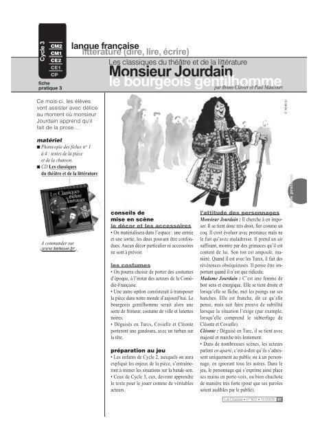 Monsieur Jourdain Le Bourgeois Gentilhomme La Classe