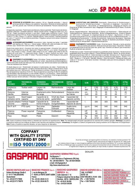 MOD. SP DORADA - almex