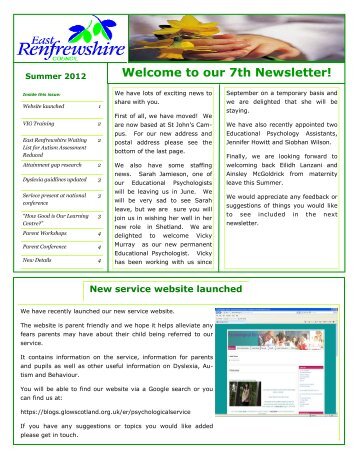 Summer Newsletter 2012