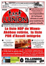 L\'Union N°616.pdf - République Togolaise