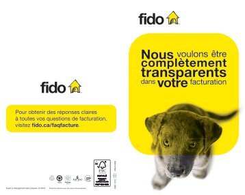 Explication de la première facture - Fido