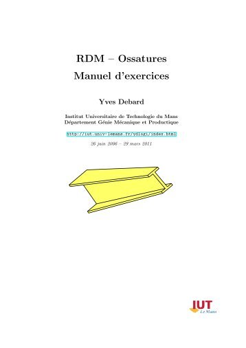 RDM – Ossatures Manuel d'exercices - IUT Le Mans