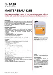 MASTERSEAL® 321B - La gamme Building Systems - Basf