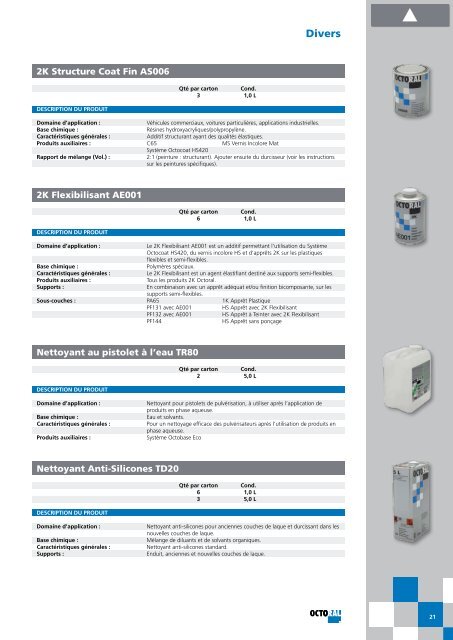 Octoral Catalogue Produits 2010