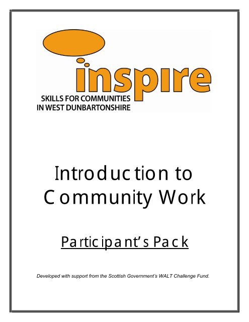 Basic Introduction to Community Work - Central