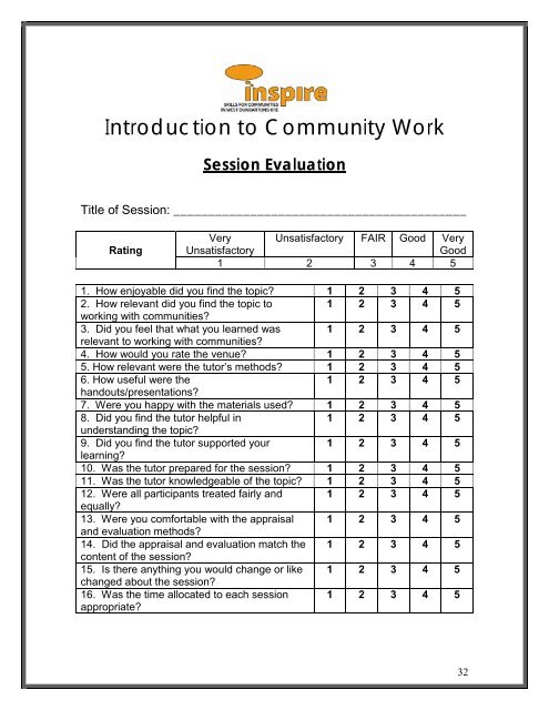 Basic Introduction to Community Work - Central