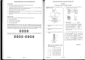 Intermediate 2 Biology 2002 - Central