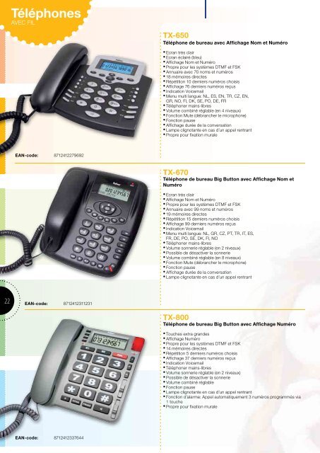 DECT TÉLÉPHONES TÉLÉPHONIE PORTO- PHONES - Profoon