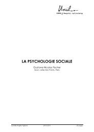 LA PSYCHOLOGIE SOCIALE - La Zone