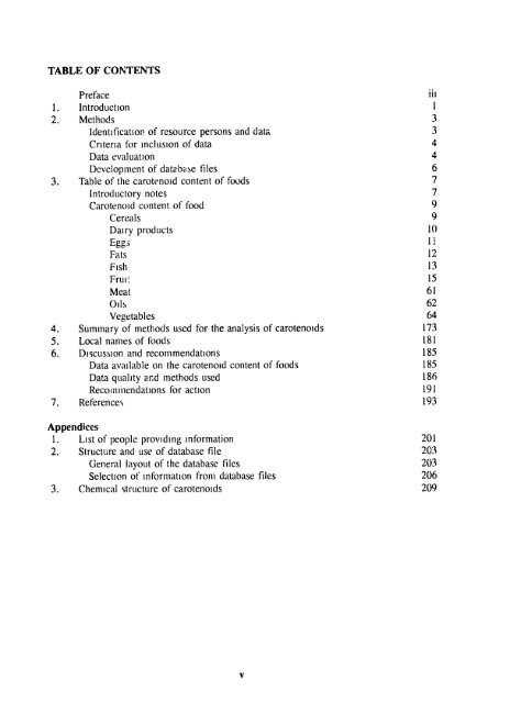 the carotenoid content of foods with special reference