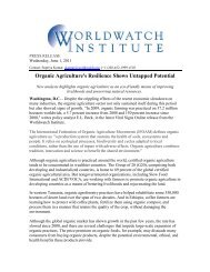 Press Release - Worldwatch Blogs - Worldwatch Institute