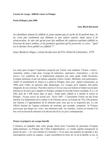 Carnets de voyage - Anny Bloch-Raymond