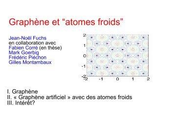 Introduction au graphène Jean-Noël Fuchs LPS, Université Paris-Sud