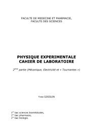 PHYSIQUE EXPERIMENTALE CAHIER DE LABORATOIRE