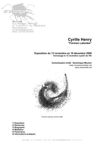 Formes Latentes - Cyrille Henry