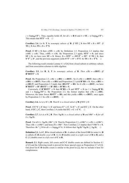 Sylow theory for table algebras, fusion rule algebras, and ... - blue