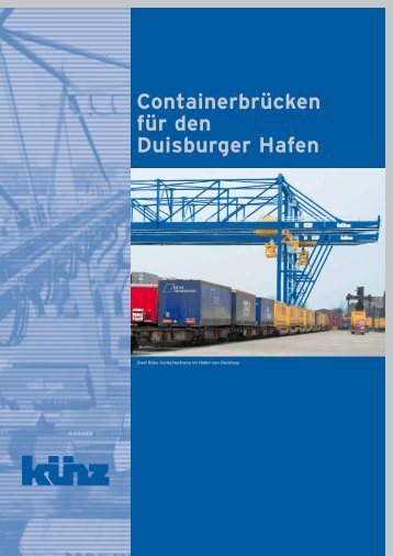 Containerbrücken für den Duisburger Hafen