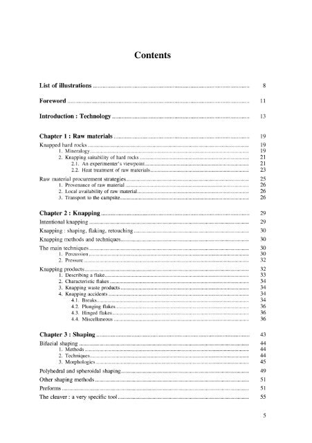 Technology and Terminology of Knapped Stone - IRIT