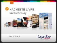 HACHETTE LIVRE Investor Day - Lagardère