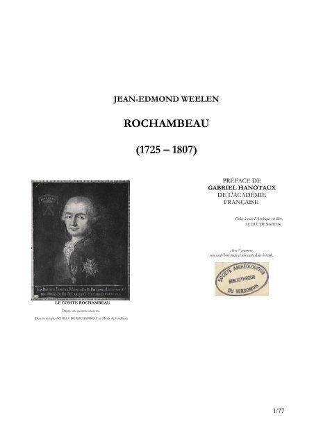 rochambeau - Société archéologique, scientifique et littéraire du ...