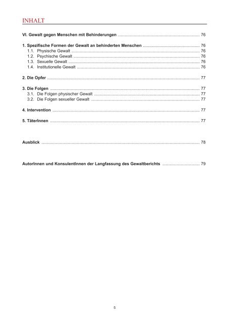 Gewaltbericht - Kurzfassung - BMWA