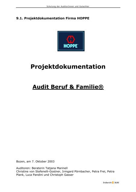 Leitfaden Audit berufundfamilie in der Autonomen Provinz ... - BMWA