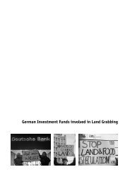 German Investment Funds involved in Land Grabbing