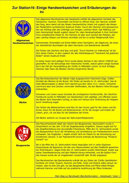 Arbeitsmaterialien zum Berufswahlpass - Berufliche Orientierung ...