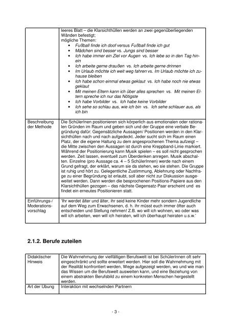 Arbeitsmaterialien zum Berufswahlpass - Berufliche Orientierung ...