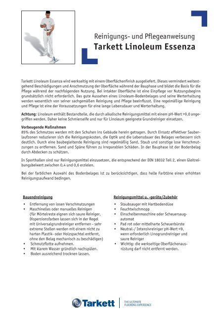 Tarkett Linoleum Essenza