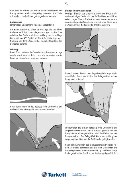 Verlegeanweisung Tarkett PVC Beläge