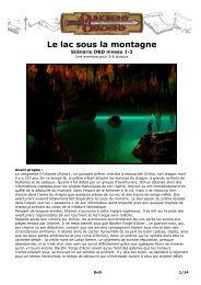 Le lac sous le montagne - Strikeforce et Donjons et Dragons