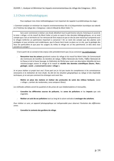 Méthodologie pour analyser et prendre en compte les impacts sur l ...