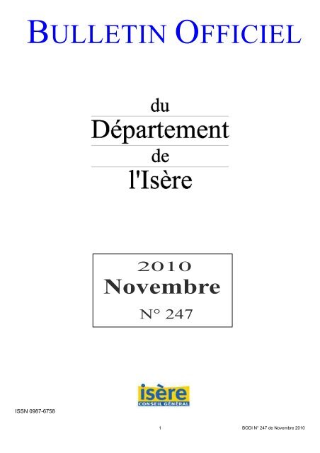 BODI n°247 - Novembre - Conseil général de l'Isère