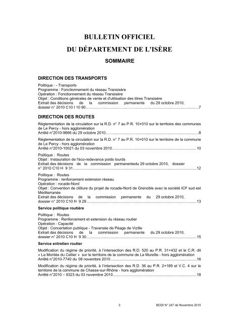 BODI n°247 - Novembre - Conseil général de l'Isère